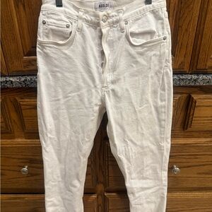 Agolde Cream Denim Jeans